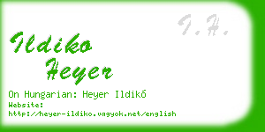 ildiko heyer business card